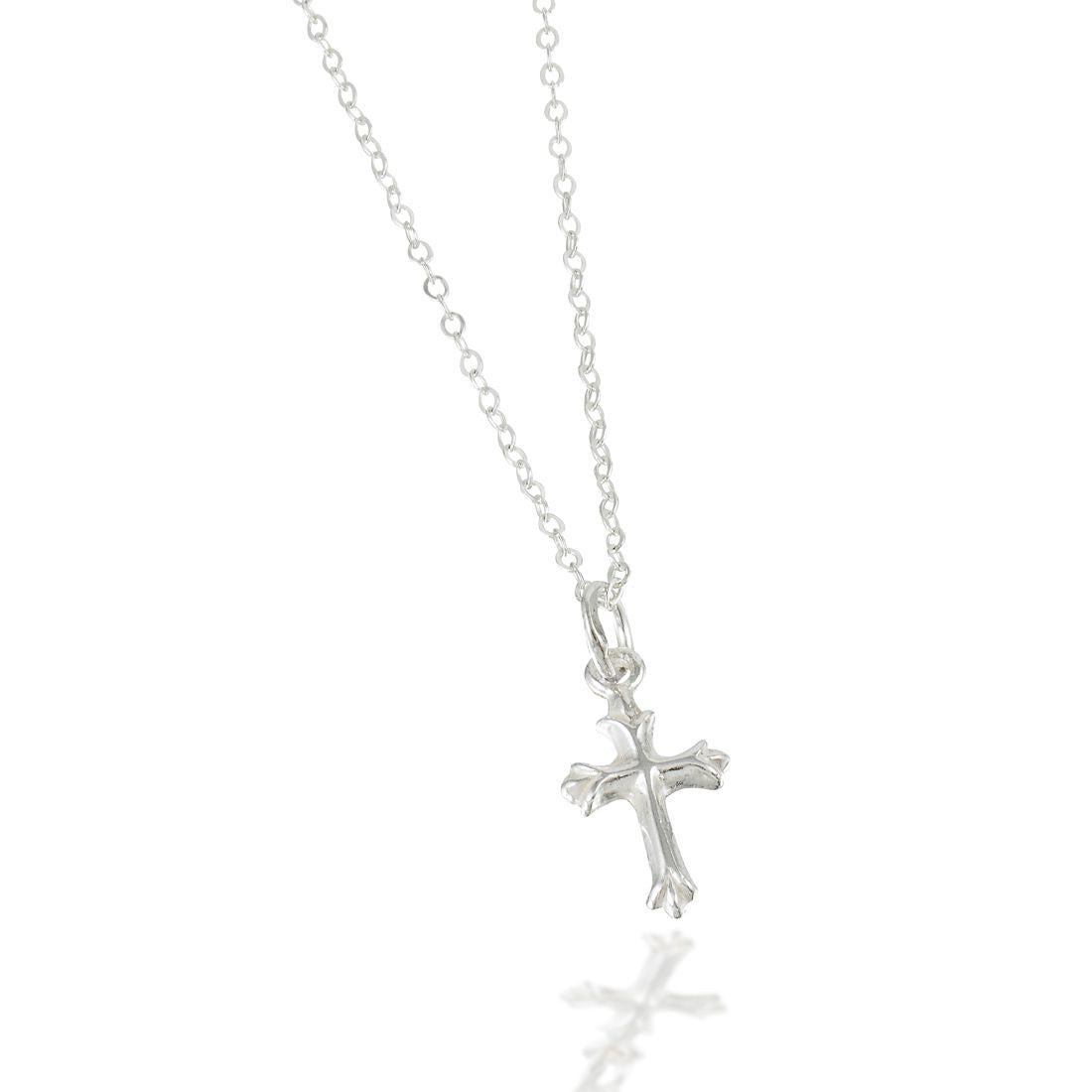 Sterling Silver CZ Child of God Girl 14in. Chain Necklace Pendant Charm  Inspirational Religious Cross: 31941447450693